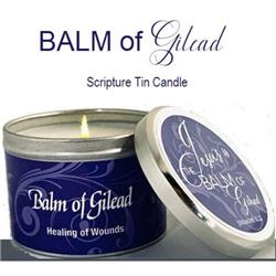 Picture of Abba Products 322015 6 oz Balm of Gilead with Scripture Tin Candle
