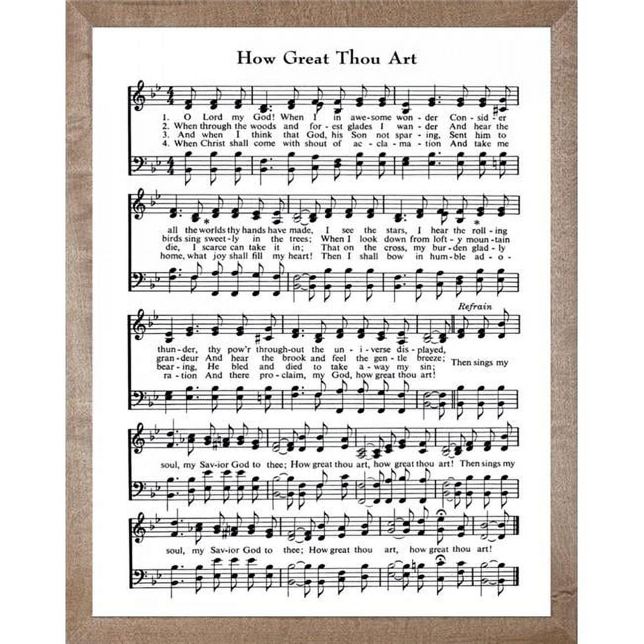 Picture of Beechdale Frames 224905 11 x 14 in. How Great Thou Hymn Framed Art