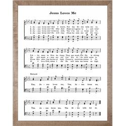 Picture of Beechdale Frames 224911 11 x 14 in. Jesus Loves Me Hymn Framed Art