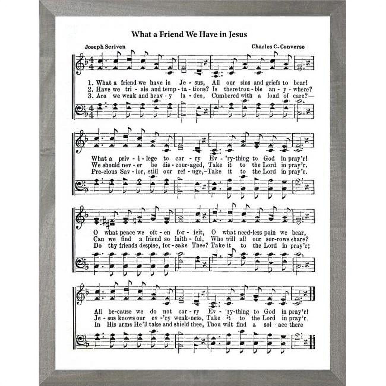 Picture of Beechdale Frames 224921 11 x 14 in. What a Friend We Have in Jesus Framed Art - Hymn