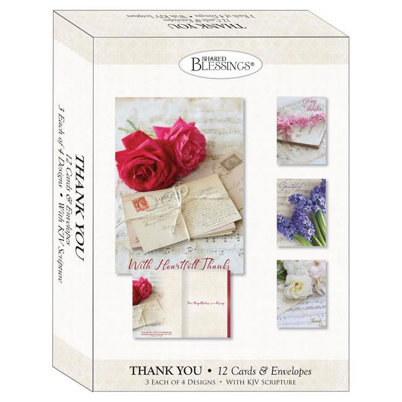 Picture of Crown Point Graphics 221635 Shared Blessings-Thank You-Heartfelt Thanks Card&#44; Box of 12
