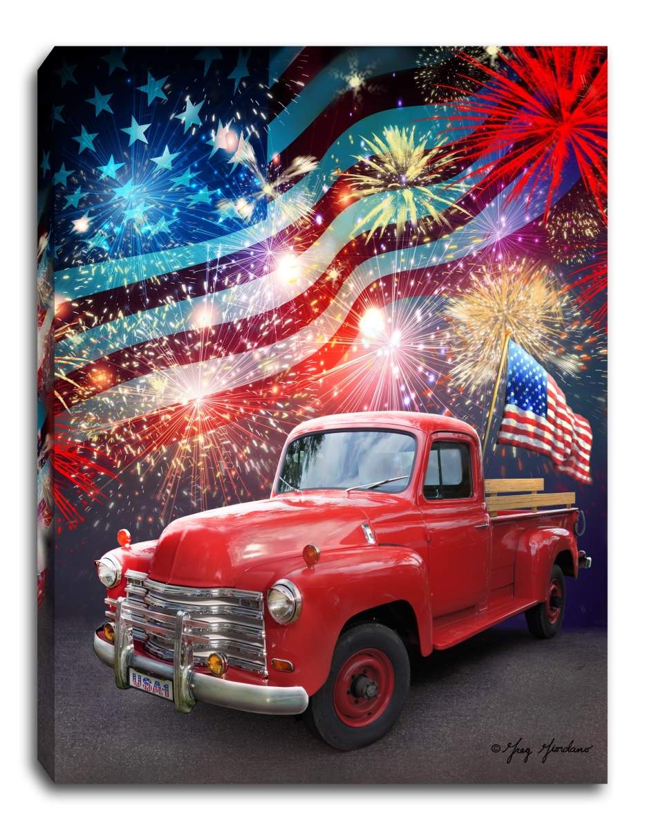 Glow Decor 231358 8 x 6 in. Fireworks LED Tabletop Mini Canvas with Timer