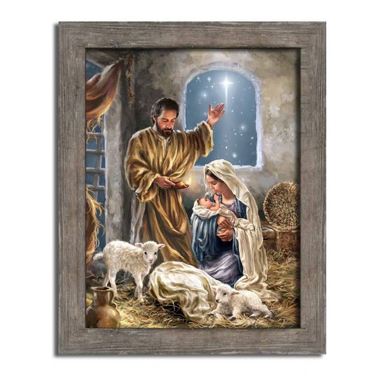 Picture of Glow Decor 231396 8 x 8 x 2 in. A King is Born-LED Tabletop with Timer Shadowbox