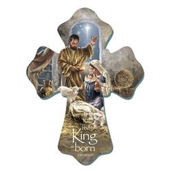 Glow Decor 231418 6 x 8 in. The King is Born Wall Cross