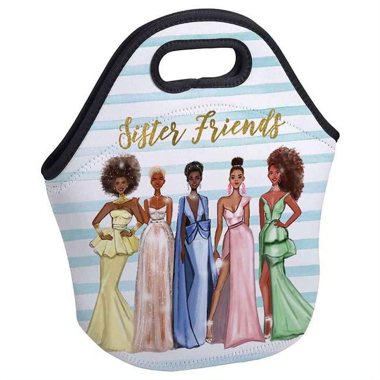 Picture of African American Expressions 212658 12 x 11.5 x 6.75 in. Sister Friends Insulated Lunch Bag