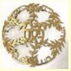 Picture of Holy Land Gifts 212115 Goldplated Plate with 6 Glass Bowls No. 48127 Passover Plate