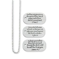 Picture of Holy Land Gifts 231534 3 Dog Tag Pendant Chain Set