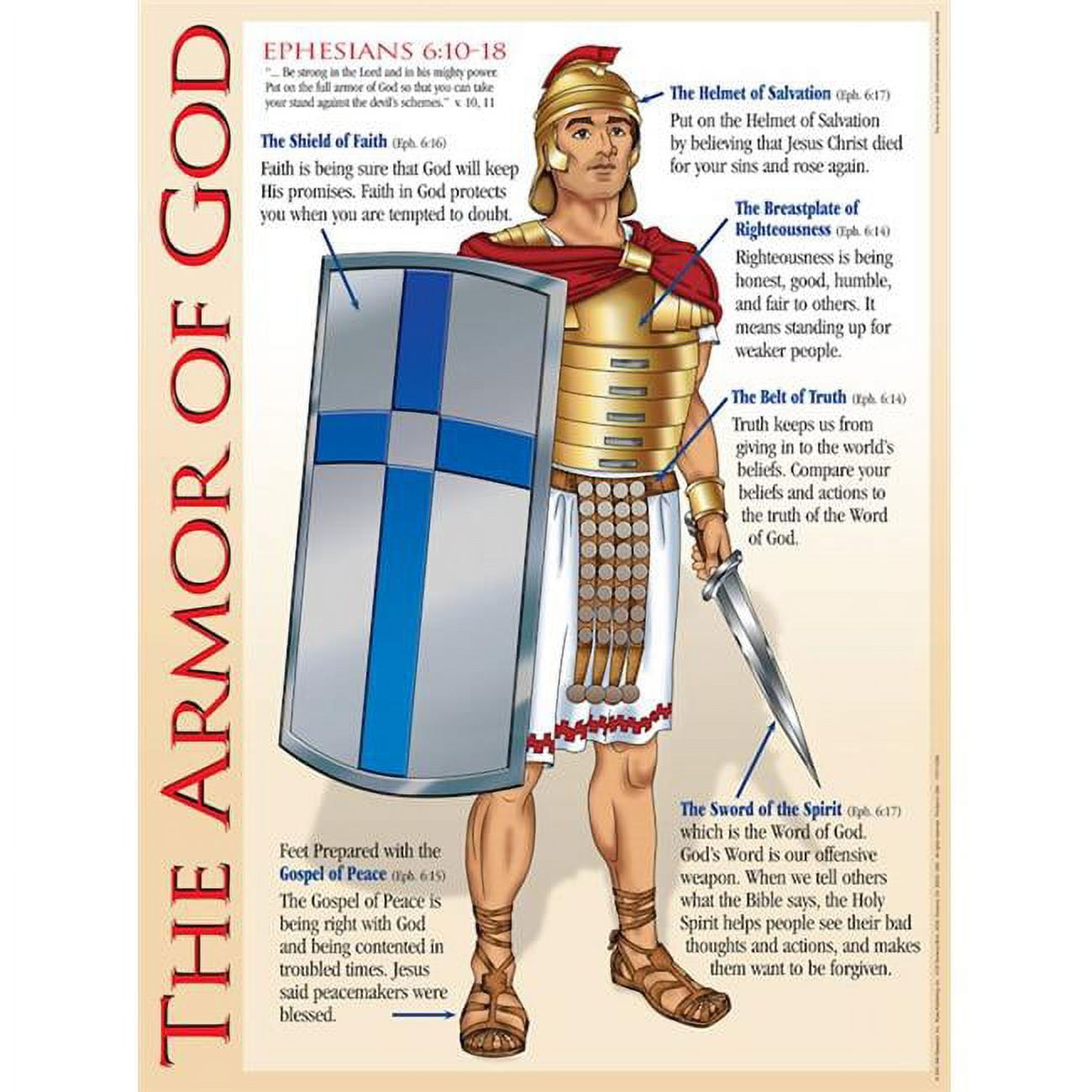 Picture of Rose Publishing 032405 19 x 26 in. Armor of God Wall Chart