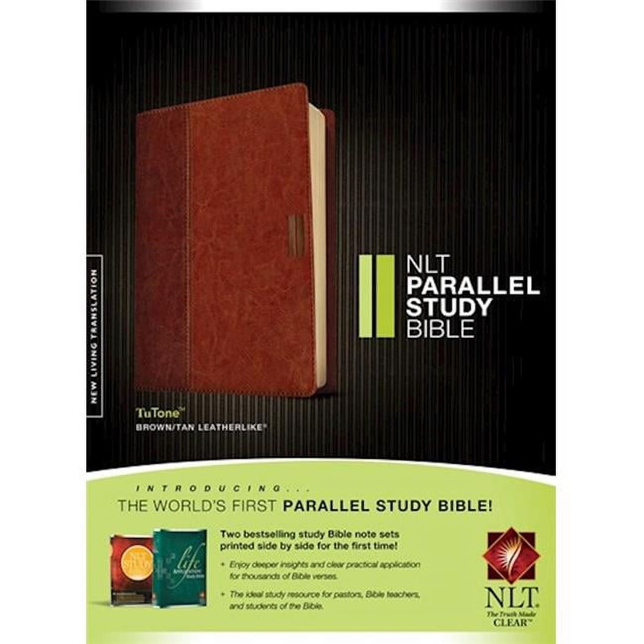Picture of Tyndale House Publishers 056144 NLT Parallel Study Bible - Brown & Tan TuTone