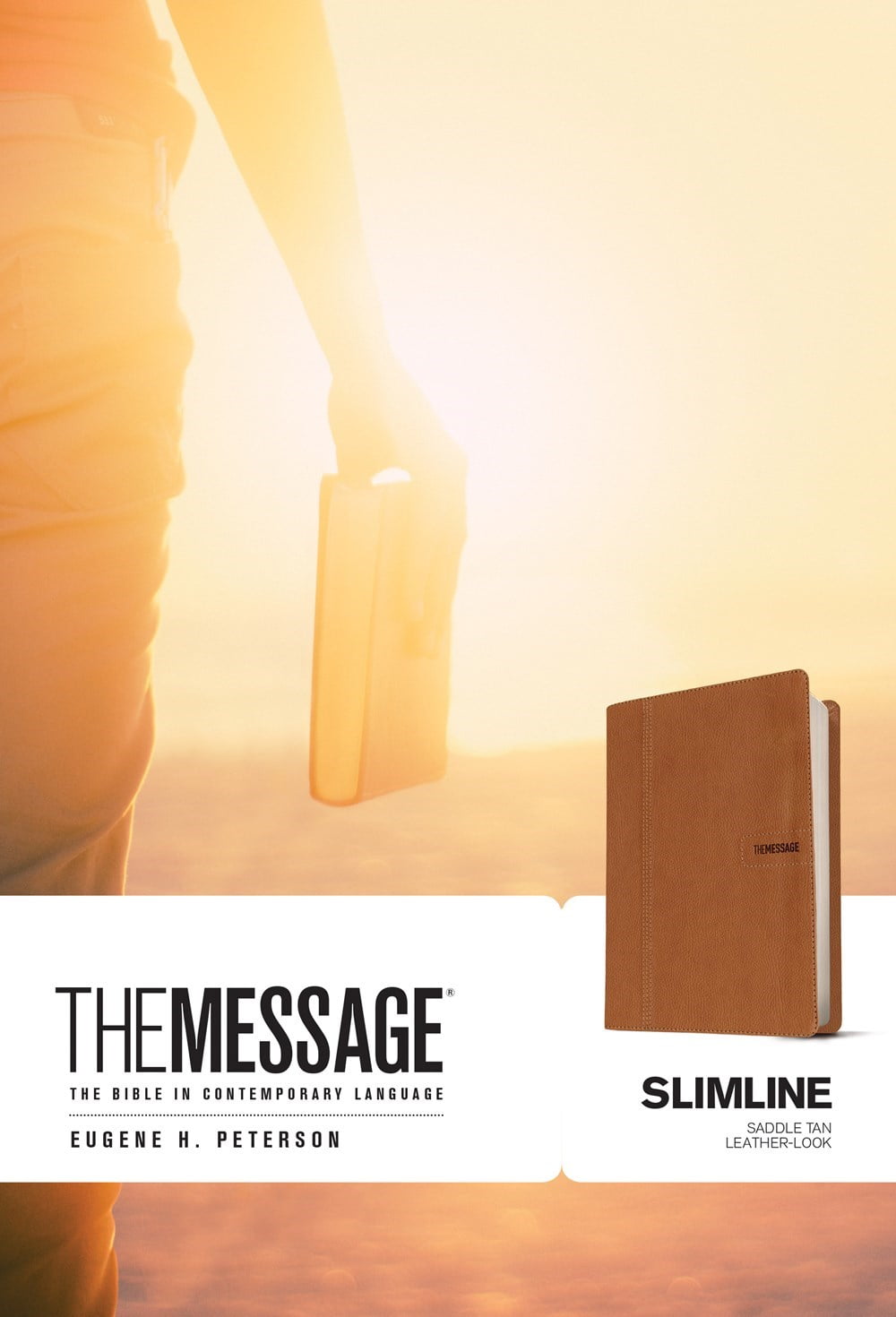Picture of NavPress 072750 The Message Slimline Bible - Saddle Brown LeatherLook