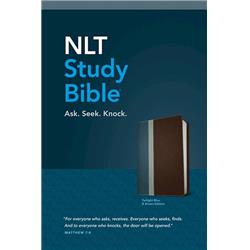 Picture of Tyndale House Publishers 091293 NLT Study Bible - Twilight Blue & Brown TuTone