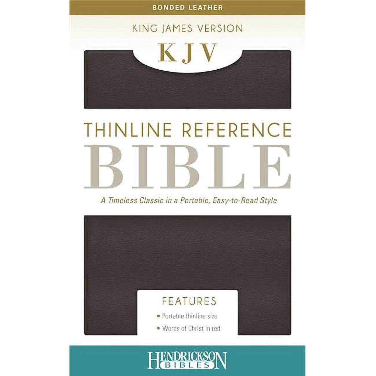 095664 KJV Thinline Reference Bible - Burgundy Bonded Leather -  Hendrickson Publishing Group