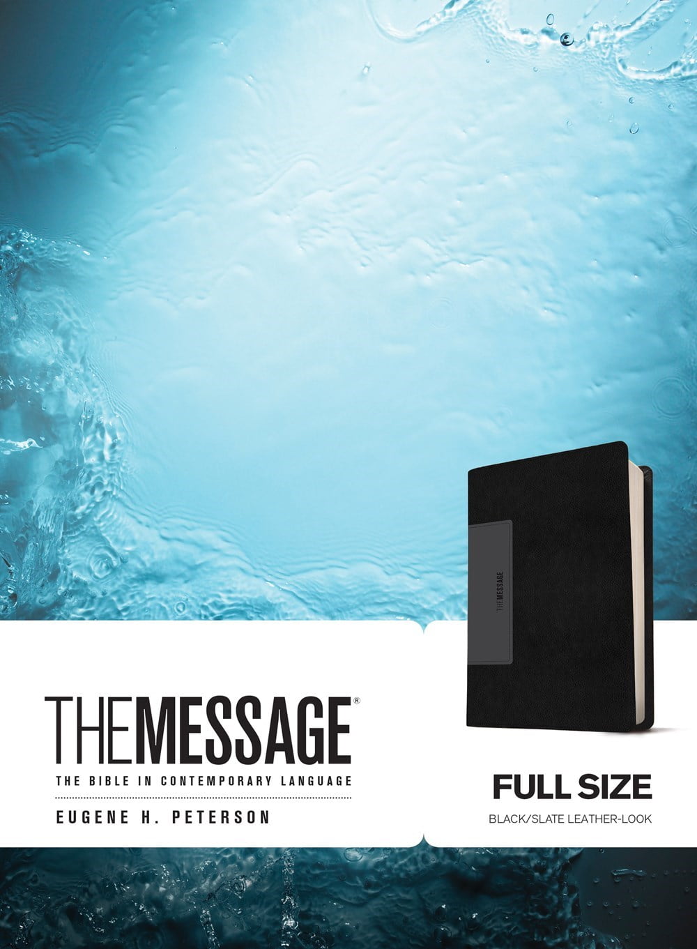 Picture of NavPress 097054 The Message Bible - Black & Slate LeatherLook