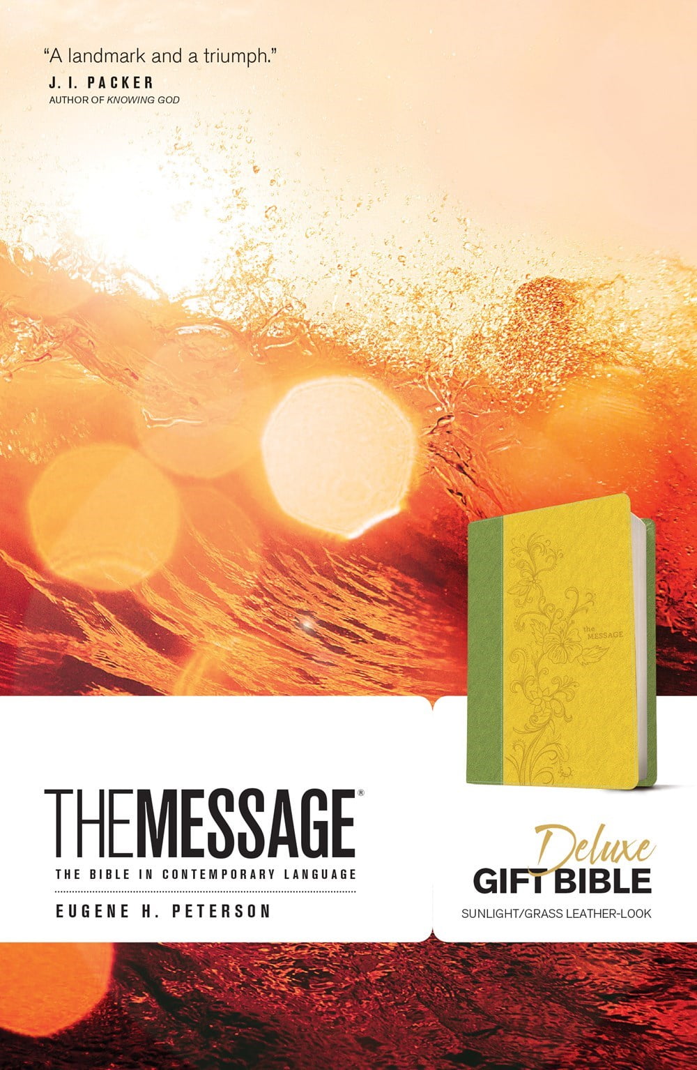 Picture of NavPress 097055 The Message Deluxe Gift Bible - Sunlight & Grass LeatherLook