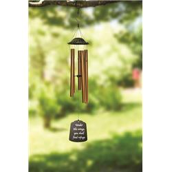 30 in. You Shall Find Refuge-Bronze Cap Wind Chime