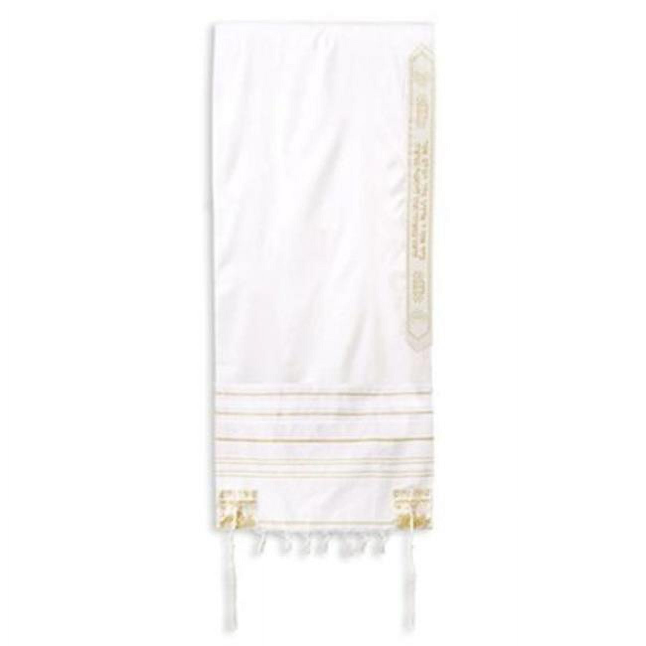 72 x 24 in. No.2260 Prayer Wool Shawl, White