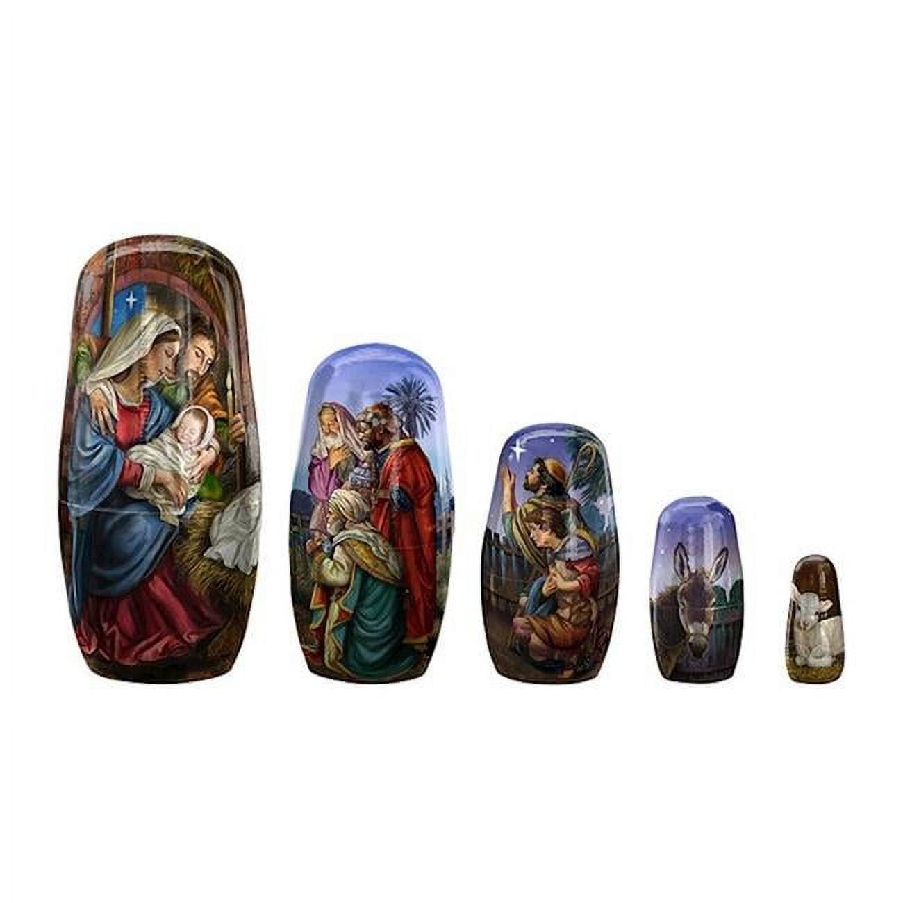 5.5 in. Nesting Nativity Set - Set of 5