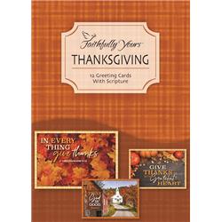 Picture of Faithfully Yours 383161 Thanksgiving-Blessings Boxed Card - Pack of 12