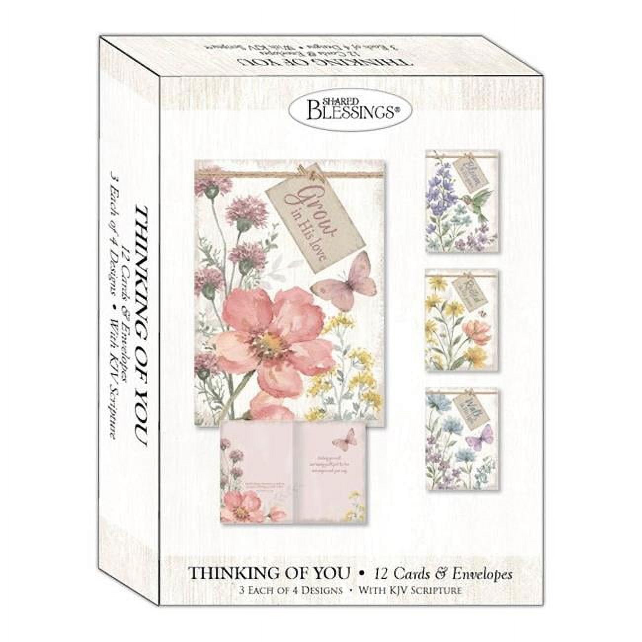 Picture of Crown Point Graphics 299539 Shared Blessings-Thinking of You-Peaceful Garden Boxed Card - Pack of 12
