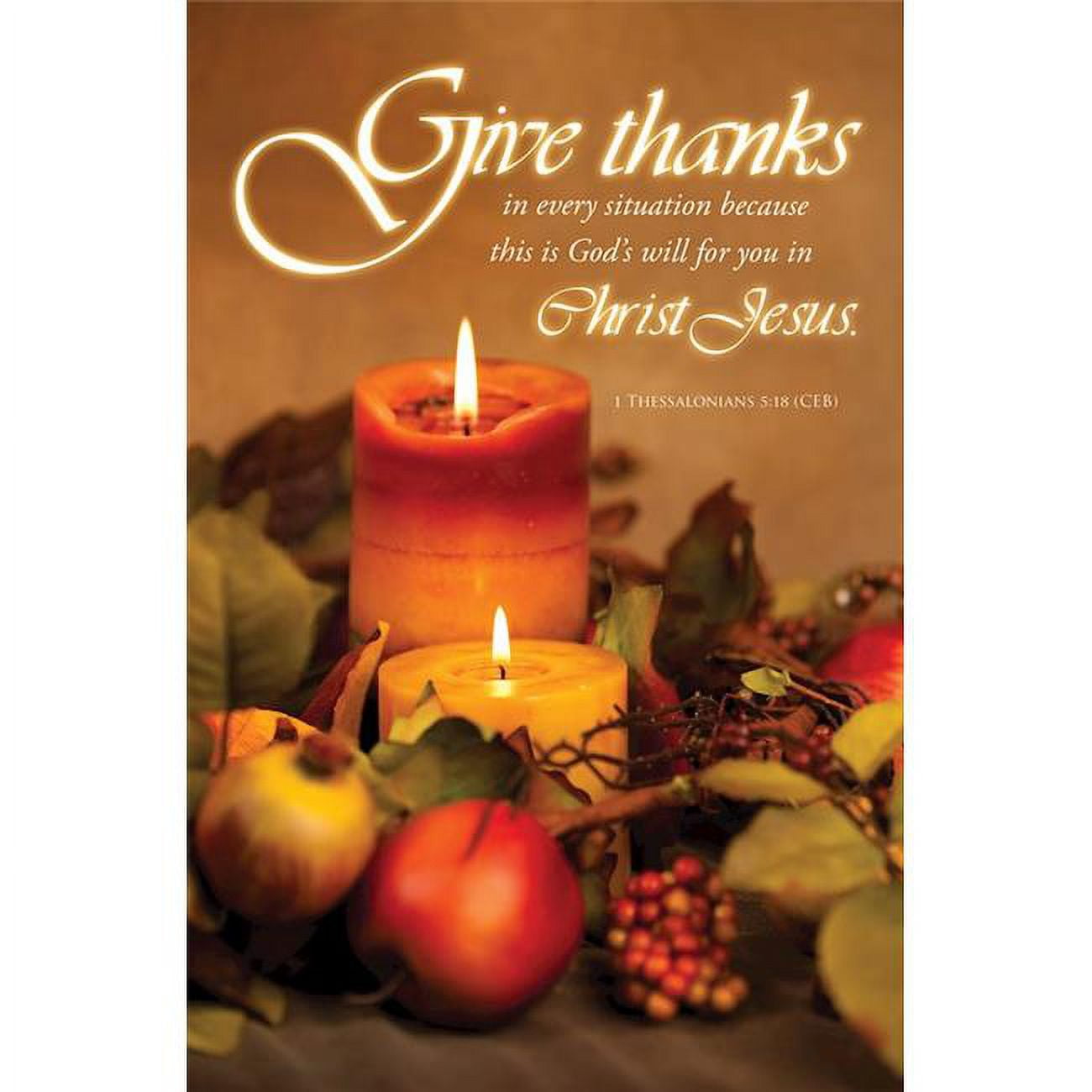 Picture of Abingdon Press 38386X Give Thanks in Every Situation 1 Thessalonians 5 - 18 KJV Bulletin - Pack of 100