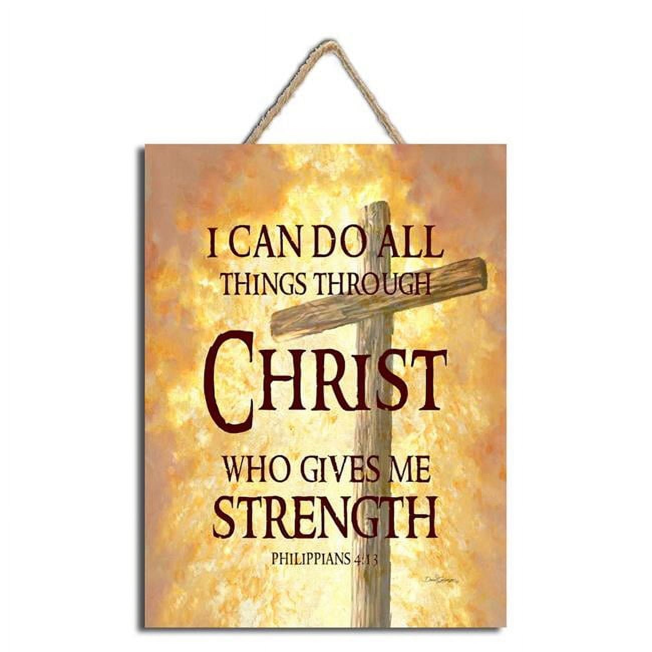 7 x 10 in. All Things Through Christ with Rope Hanger