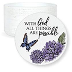 Picture of Carson Home Accents 299857 5 in. with God All Things Are Possible Trinket Box