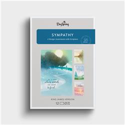 Picture of DaySpring 393135 Sympathy-Watercolor Crosses Boxed Card - Pack of 12