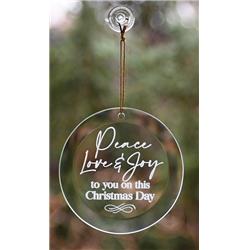 394303 4 x 4 in. Peace Love Joy Ornament