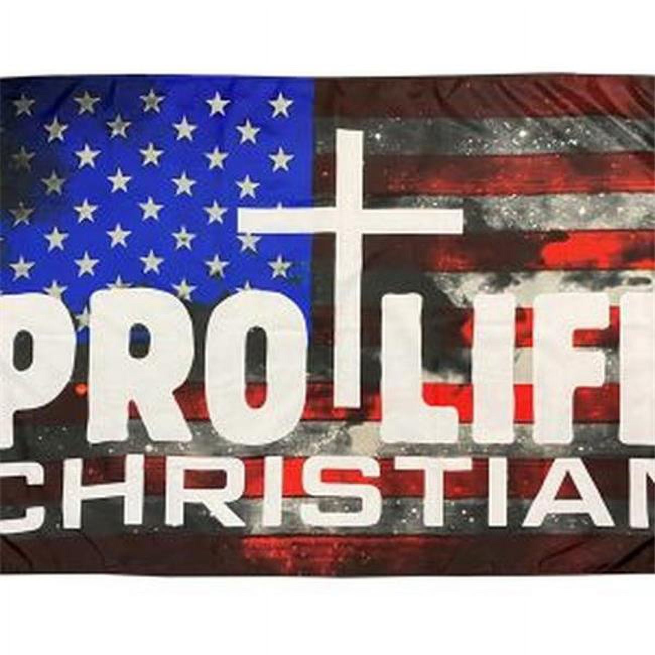 3 x 5 ft. Pro Life Christian Flag