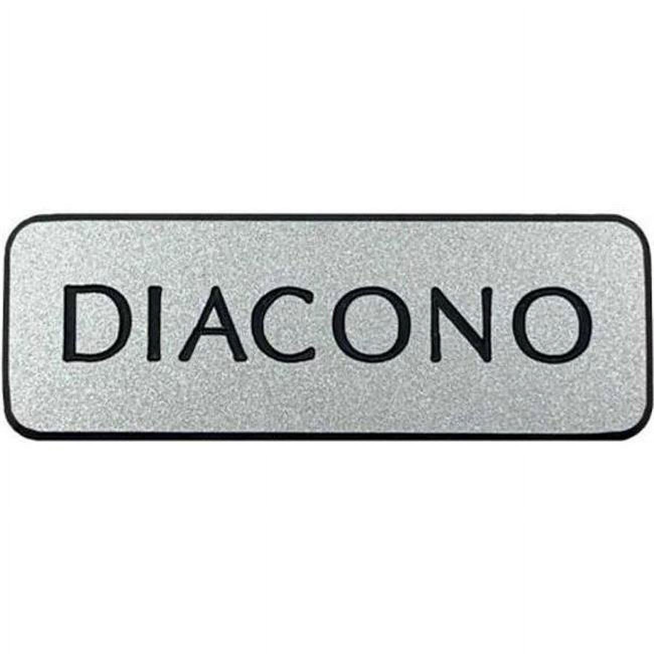 Deacon Spanish Badge Pin, Back & Silver