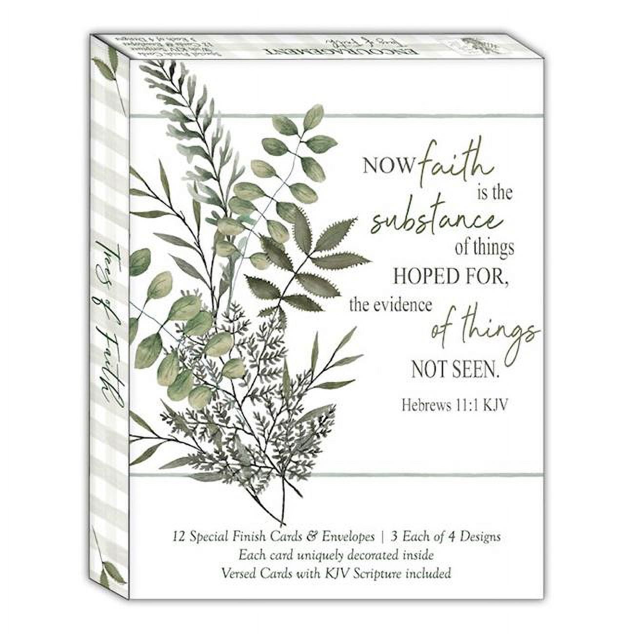 Picture of Crown Point Graphics 309276 Trees of Faith Encouragement Shared Blessings Boxed Card - Box of 12