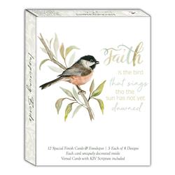 Picture of Crown Point Graphics 309277 Inspiring Birds Encouragement Shared Blessings Boxed Card - Box of 12