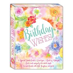 Picture of Crown Point Graphics 309278 Birthday Bright Blooms Shared Blessings Boxed Card - Box of 12