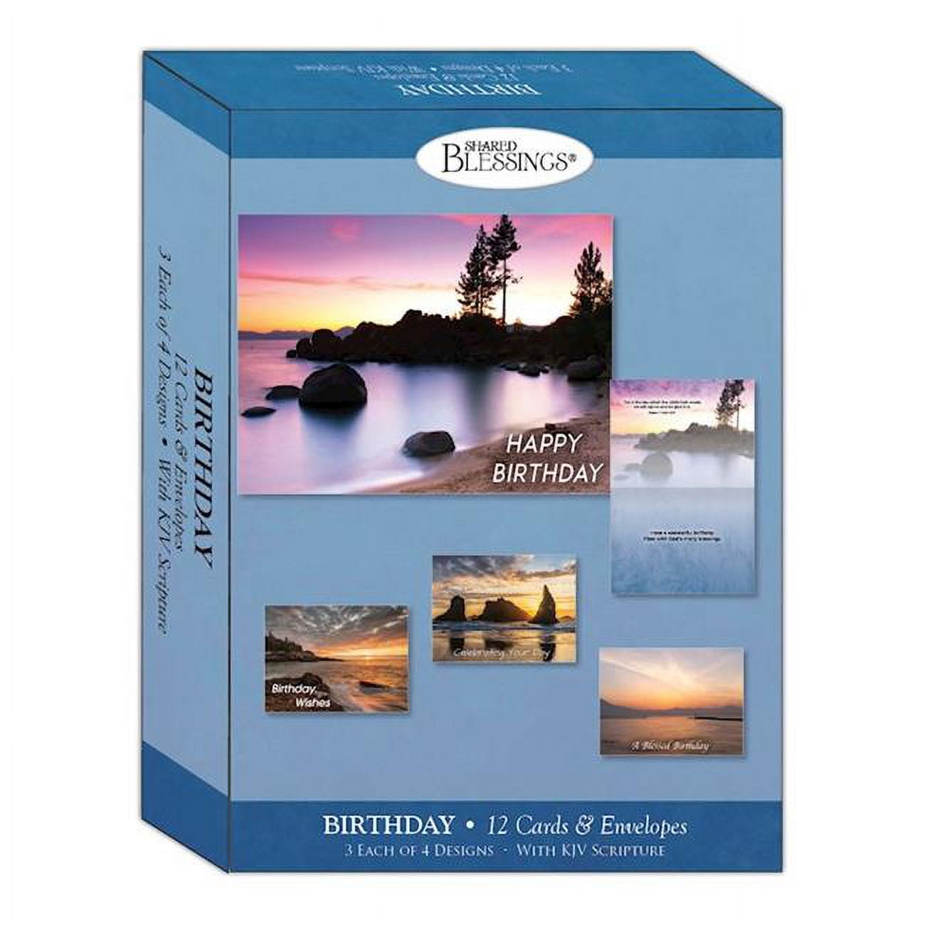 Picture of Crown Point Graphics 309281 Birthday on The Shore Shared Blessings Boxed Card - Box of 12