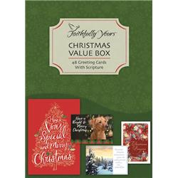 Faithfully Yours 400921 Value Box Christmas Boxed Card - Box of 48