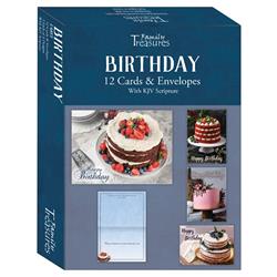 Cakes Birthday Boxed Card - Pack of 12