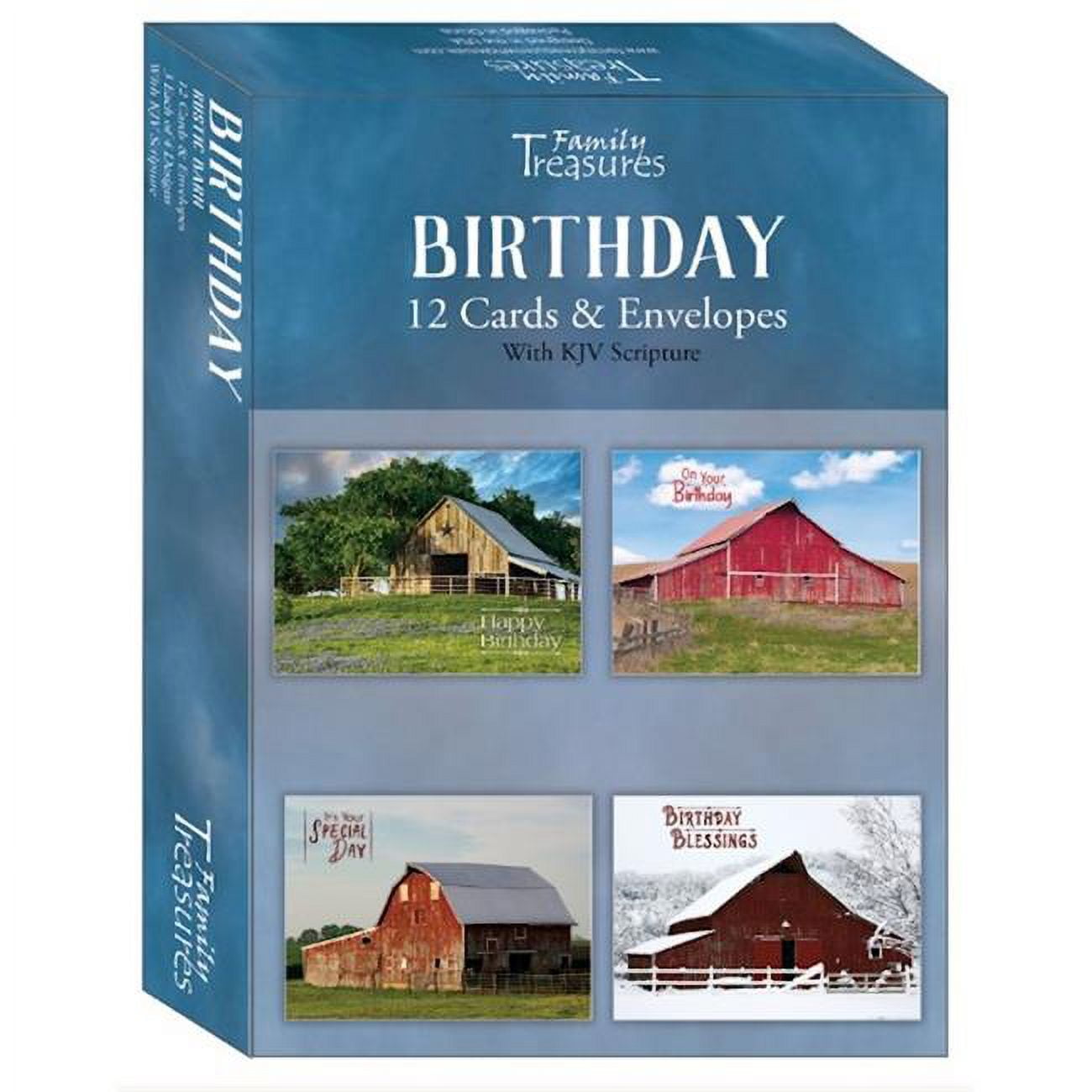 402811 Rustic Barn Birthday Boxed Card - Pack of 12