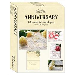 Roses Anniversary Boxed Card - Pack of 12