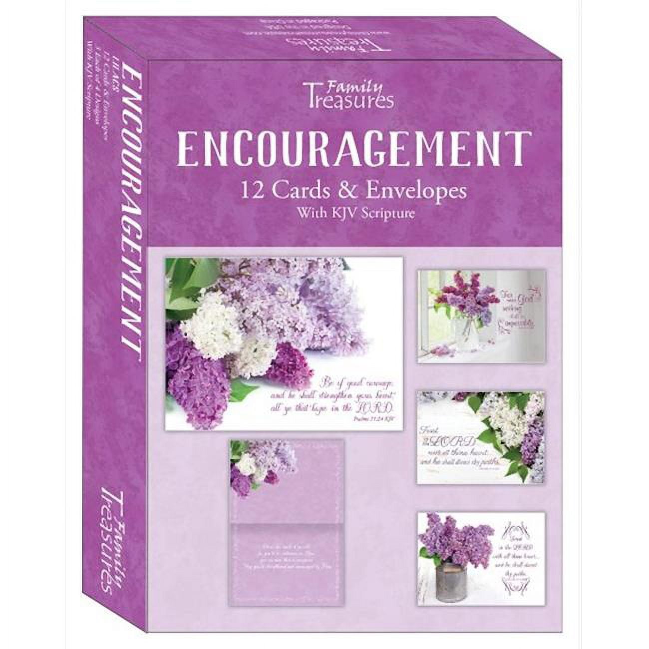 Lilacs Encouragement Boxed Card - Pack of 12