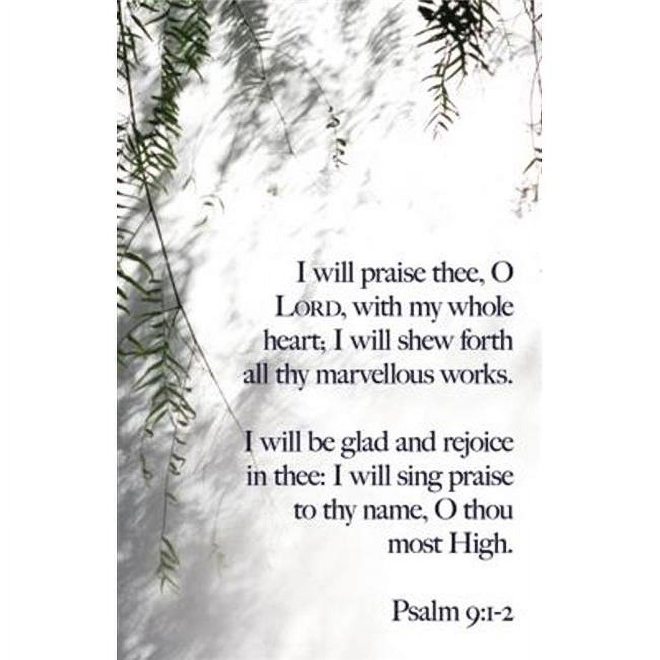 I Will Praise Thee O Lord with My Whole Heart Bulletin - Pack of 100