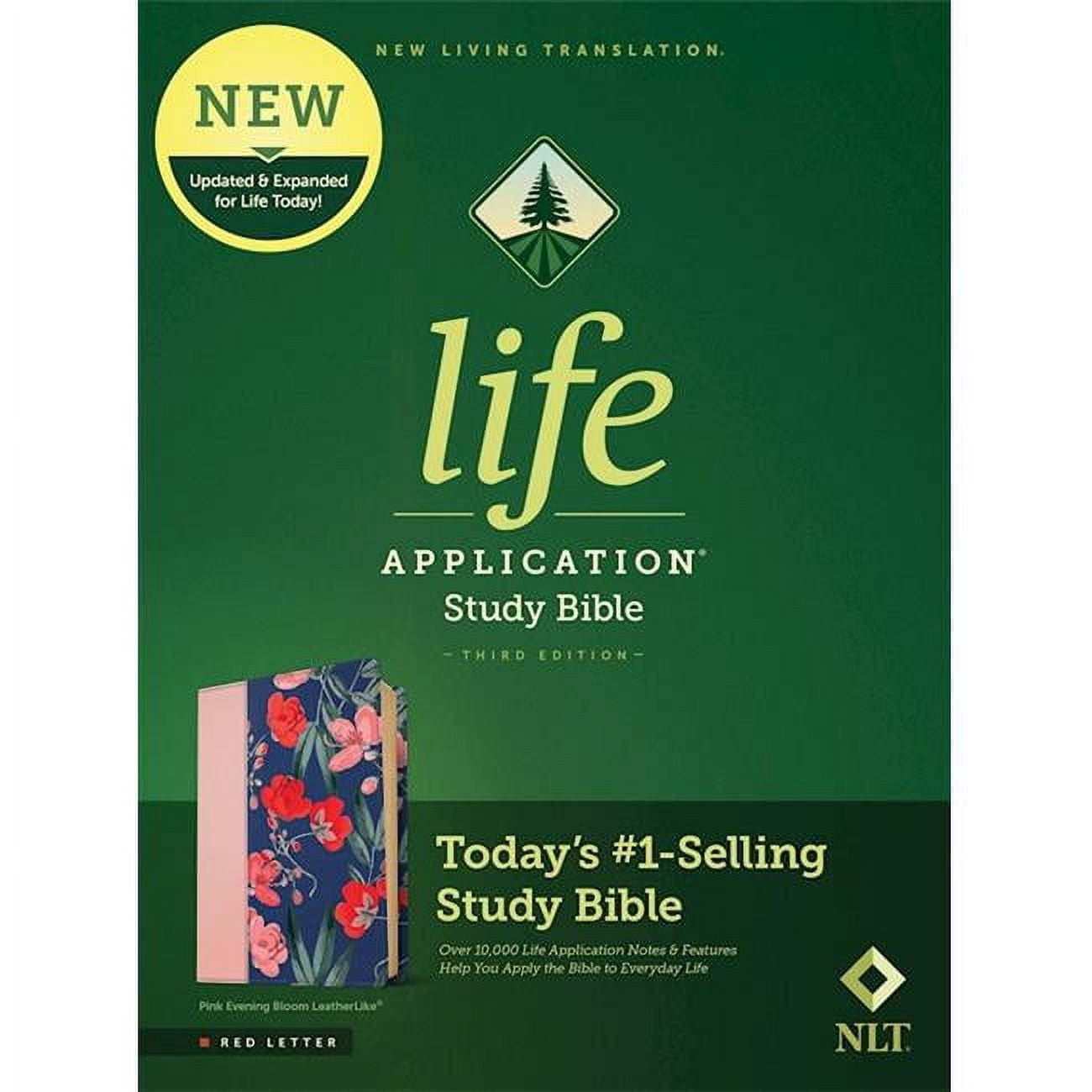 Third Edition NLT Life Application Study Bible, Pink Evening Bloom