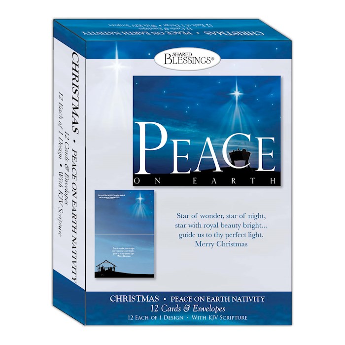 Crown Point Graphics 409183 Boxed Shared Blessings Christmas Peace On Earth Nativity Card - Box of 12