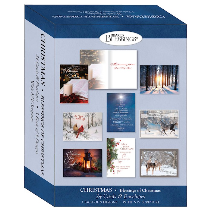 Crown Point Graphics 409189 Boxed Shared Blessings Christmas Blessings of Christmas & Large Assorted Card - Box of 24