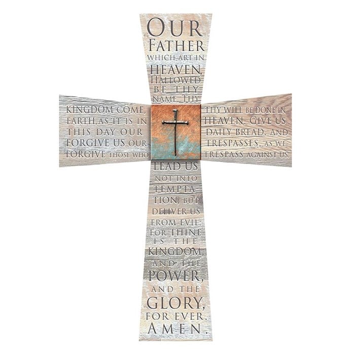 33034X Our Father Wall Cross - 9.75 x 6.75 in.