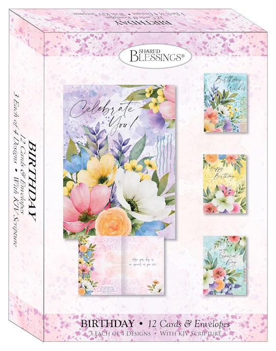 Crown Point Graphics 221628 Boxed Shared Blessings Birthday Garden Breeze Card - Box of 12