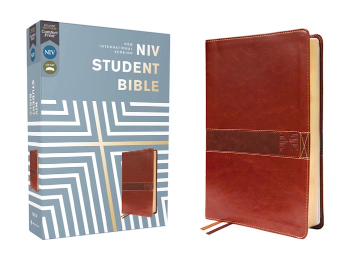 224205 NIV Student Comfort Print Brown Leathersoft Bible