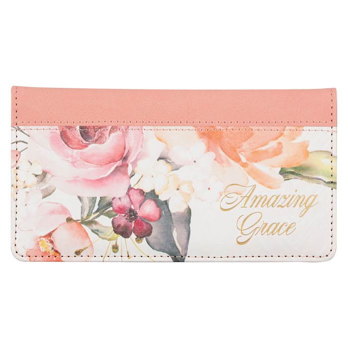 380507 Checkbook & Wallet Amazing Grace Floral
