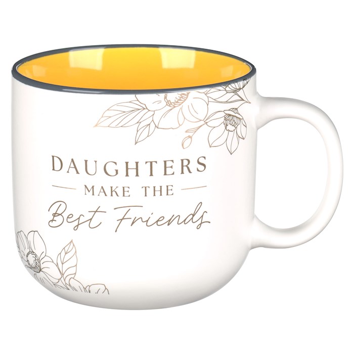 Picture of Christian Art Gifts 380554 Daughters Make Best Friends Proverbs 3-15-Yellow Mug - MUG1115