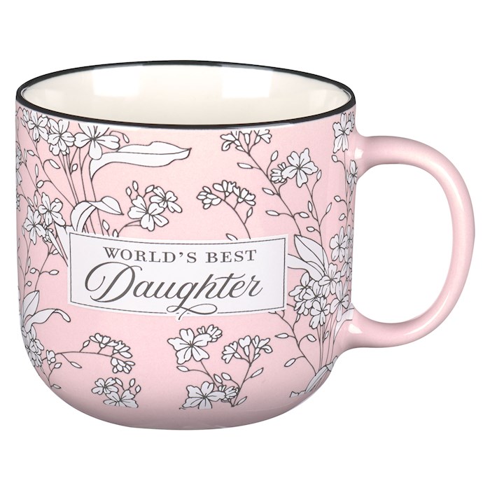 Picture of Christian Art Gifts 380567 Worlds Best Daughter Isaiah 58-11 Mug, Pink - MUG1126