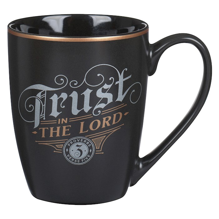Picture of Christian Art Gifts 380571 Trust In The Lord Proverbs 3-5 Mug, Black - MUG1130
